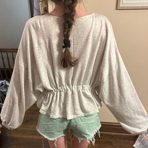 Free people movement grey sweatshirt women’s size S